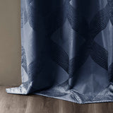 Ogee knitted jacquard total blackout curtain panel (only 1 pc panel)