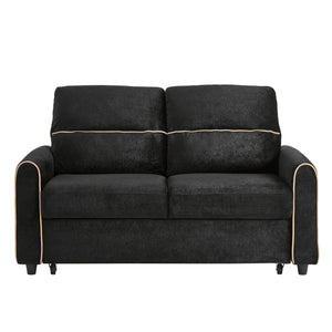 Pull Out Sofa Bed with Adjustable Backrest and USB Ports - Dark Gray, Black or Blue