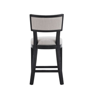 Upholstered Counter Height Bar Stools With Comfy Back (Set of 2)
