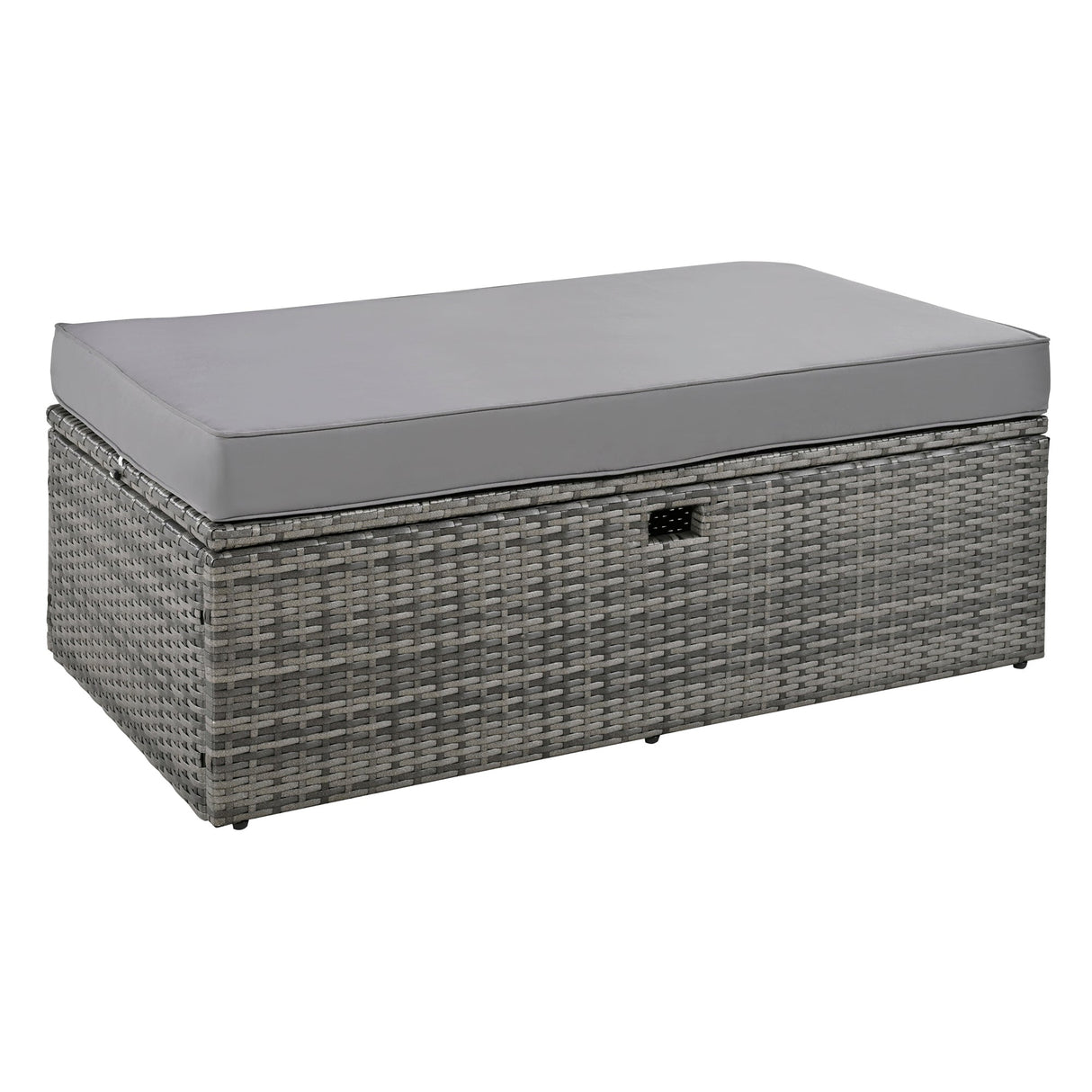 Bethany Two-Person Outdoor Rattan Daybed with Adjustable Canopy and Hidden Storage