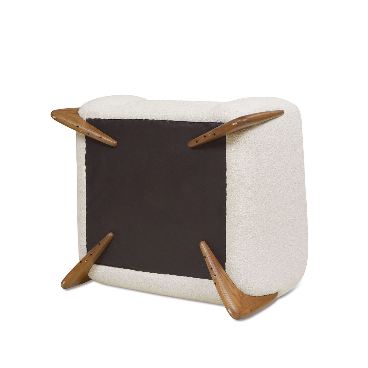 Sherpa Arm Chair with Removable Cushion - Black, White, Dark Green