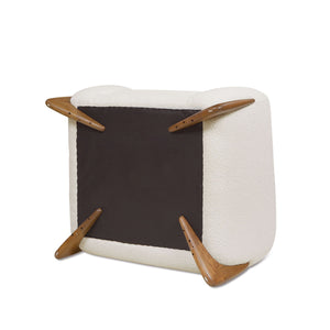 Sherpa Arm Chair with Removable Cushion - Black, White, Dark Green