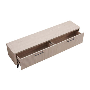 Jodie - Fluted TV Stand - Oak
