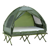 Outsunny 2-person camping cot tent with air mattress