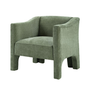 Barrel Accent Chair With Enclosed Arms
