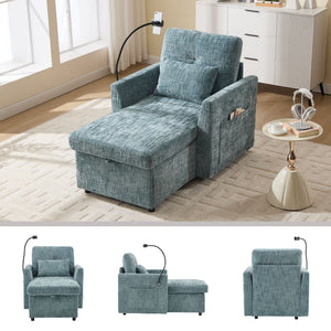Multifunctional Recliner Sofa with Storage and Phone Bracket