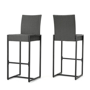 Outdoor Barstool With Hand Crafted Details (Set of 2)