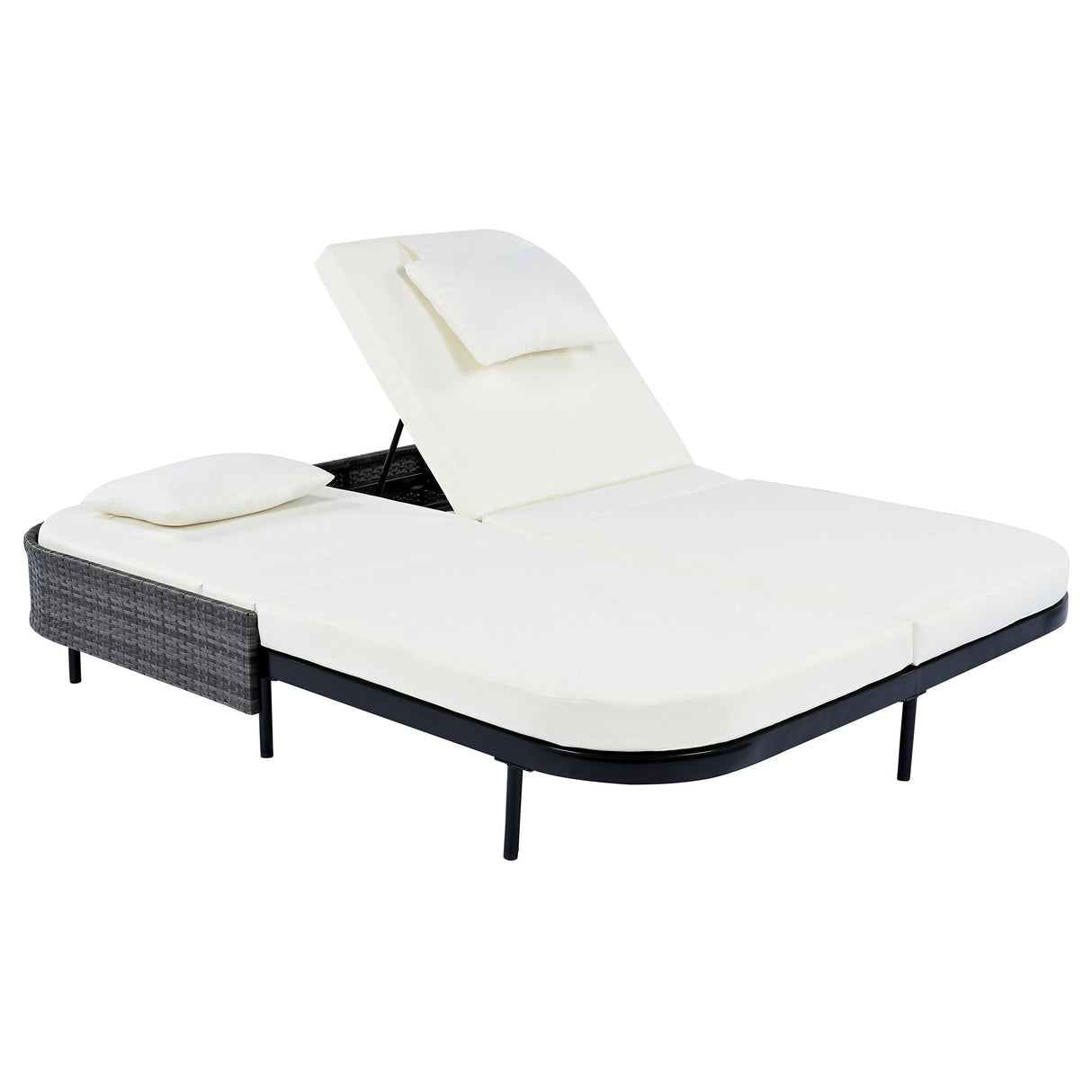 TREXM Outdoor Daybed with Adjustable Backrest