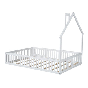 House Platform Bed With Guardrail