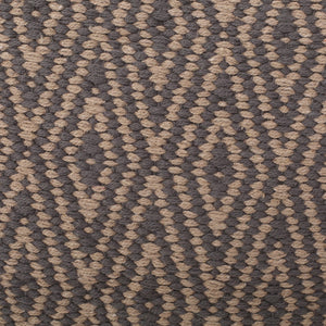 Amuleto Hand Loomed Cotton Pouf - Dark Gray / Brown