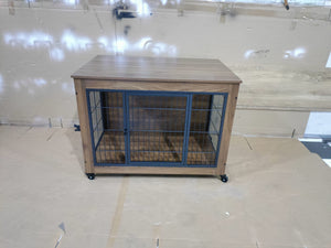 38.6" Dog Crate Furniture with Wheels for Small Dogs