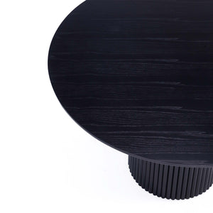 Hathaway - Round Dining Table With Ribbed Base