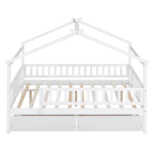 House Bed With 2 Drawers