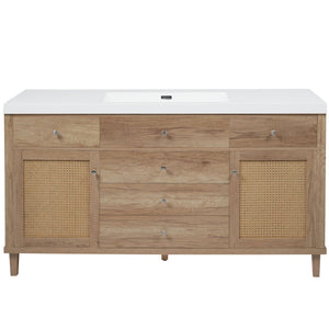 Modern Bathroom Vanity With Sink, Soft Close Drawers