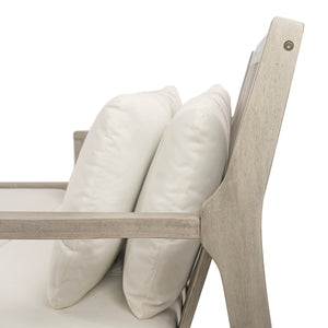 Outdoor Daybed With Four Pillows (Gray+Beige Cushion)
