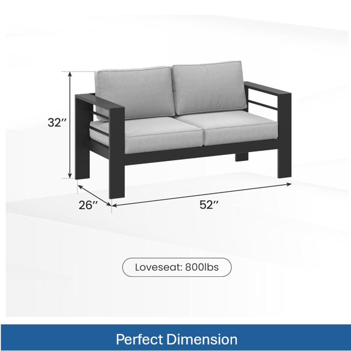 Outdoor Patio Set With All-Weather Thick Cushions