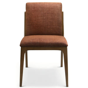 Elegant Dining Chair Set with Upholstered Fabric - Light Brown or Beige