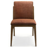 Elegant Dining Chair Set with Upholstered Fabric - Light Brown or Beige