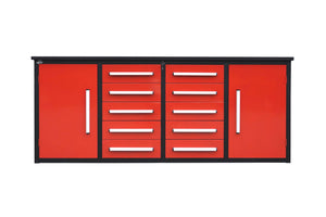 Storage Cabinets With Workbench (With 10 Drawers And 2 Cabinets)