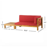 Brava - X Back Corner Bench With Coffee Table
