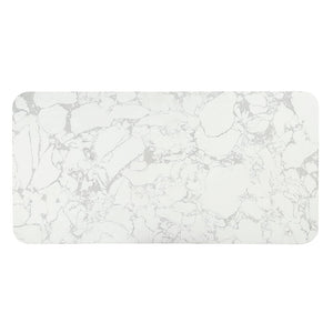 Clayten - Dining Table With Marble Top - White Natural Marble Top & Espresso