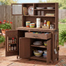 TOPAMX Potting Bench with Hutch, Solid Fir Wood Garden Workstation