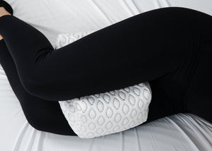 White Cooling Knee Pillow with Ergonomic Support - BEDGEAR