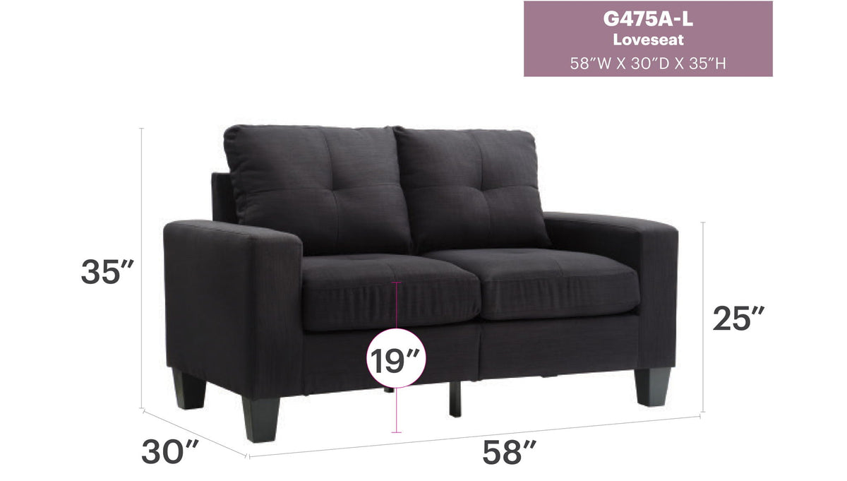 Newbury - Track Arm Loveseat For Cozy Spaces