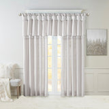 Twist Tab Lined Window Curtain Panel Silver 50x108"