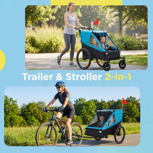 2 In 1 Kids Bike Trailer And Stroller
