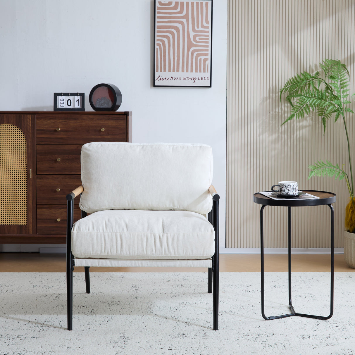 Portwyn Modern Accent Chair with Plush Cushions