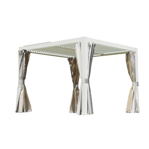 10x10 FT Outdoor Louvered Pergola with Adjustable Louvers