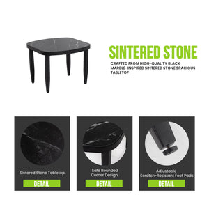 6PC Outdoor Conversation Set with Swivel Club Chairs