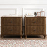 Modern Fluted Nightstand With 3 Drawers