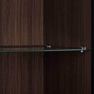 Modern Minimalist 51.2'' Tall Lighted Display Cabinet with Tempered Glass