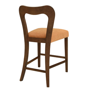 Counter Stool Without Arm (Walnut + Caramel) Set of 2