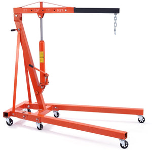 Hydraulic Engine Hoist With Lever, 2 Ton Capacity, Foldable Design