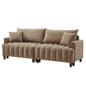 83'' Futon Sofa Bed with Adjustable Backrest and 2 Pillows