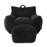 Giant Bean Bag Chair With Armrests And Footstool