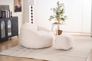 Foam Bean Bag Chairs for Adults/Teens with Filling and Chenille Cover