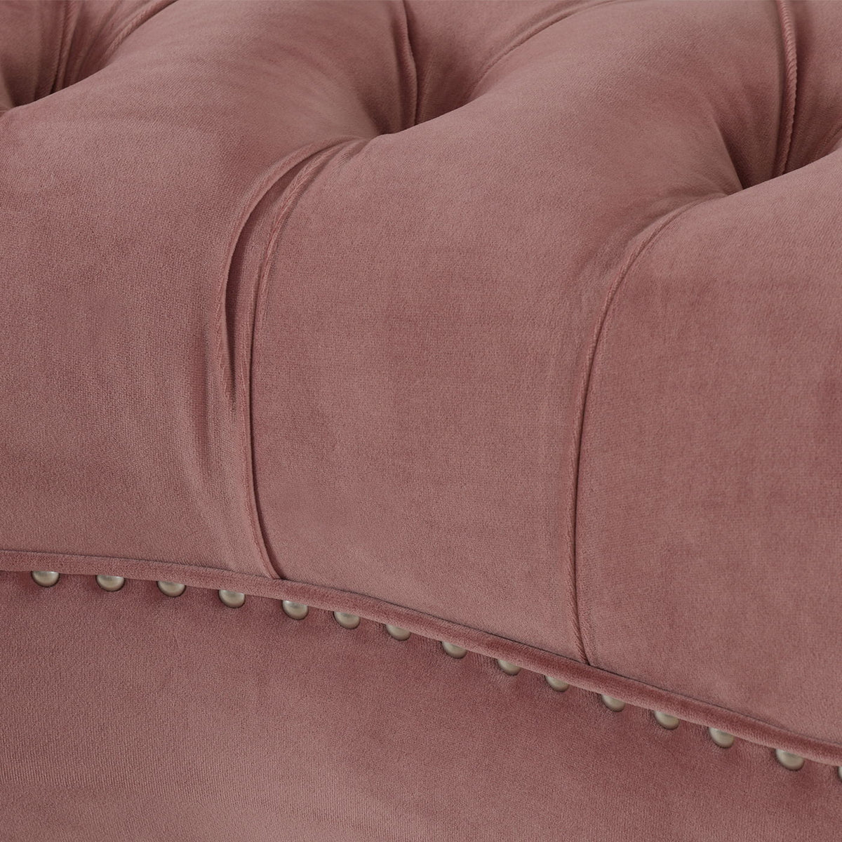 Victorian Tufted Upholstered Accent Chair with Nailhead Trim - Dark Red, Blue, or Pink