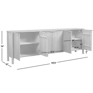 Nolan - 6 Door Sideboard - Brown