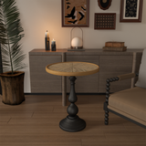 The Vintage American Country Pedestal Side Table