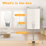 2-Pack Touch Control USB Table Lamps – 3-Way Dimmable LED Bedside Light Set