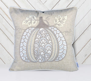 Lace Embroidered Pumpkin Throw Pillow – Set of 2