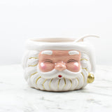 WHITE SANTA PUNCH BOWL & LADLE