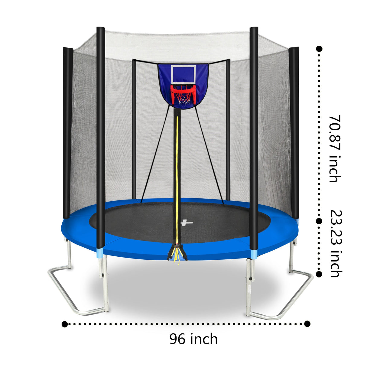 8FT Trampoline with Basketball Board and Inflator