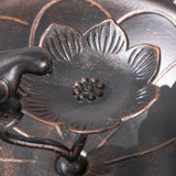 Outdoor aluminum and iron bird bath