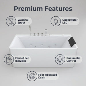 67-Inch Single-Person Luxury Whirlpool Bathtub