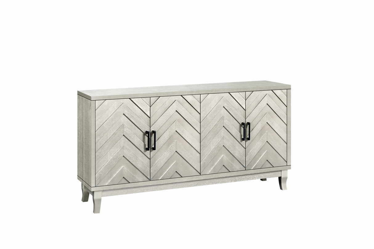 Chevron 4-Door Sideboard Cabinet